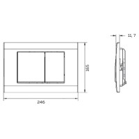 Кнопка смыва AltroBagno AltroBagnoPFP003FQ для инсталляции, сатин