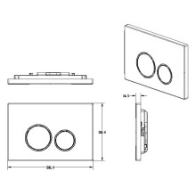 Кнопка смыва AltroBagno AltroBagnoPFP005BQ для инсталляции, хром
