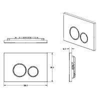 Кнопка смыва AltroBagno AltroBagnoPFP005FQ для инсталляции, розовое золото матовый/хром/розовое золото матовый