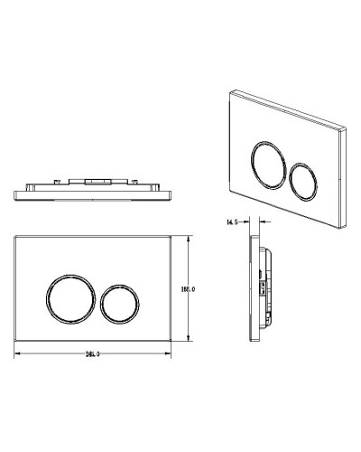 Кнопка смыва AltroBagno AltroBagnoPFP005FQ для инсталляции, розовое золото матовый/хром/розовое золото матовый