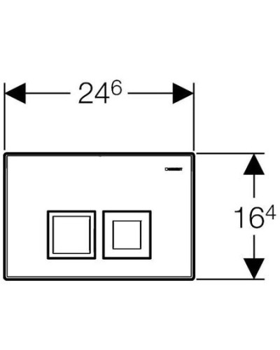 Смывная клавиша Geberit Delta50 глянцевый хром для двойного смыва 115.135.21.1