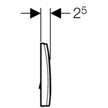 Смывная клавиша Geberit Delta11 матовый хром 115.120.46.1