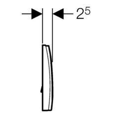 Смывная клавиша Geberit Delta11 матовый хром 115.120.46.1