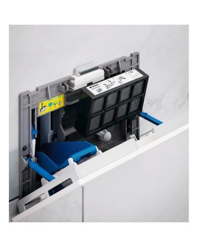 Смывная клавиша Geberit Sigma40 белый/матовый алюминий для двойного смыва со встроенной системой удаления запаха 115.600.KQ.1