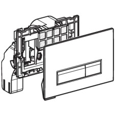 Смывная клавиша Geberit Sigma40 белый/матовый алюминий для двойного смыва со встроенной системой удаления запаха 115.600.KQ.1