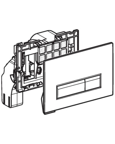 Смывная клавиша Geberit Sigma40 белый/матовый алюминий для двойного смыва со встроенной системой удаления запаха 115.600.KQ.1