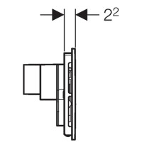 Смывная клавиша Geberit Sigma40 белый/матовый алюминий для двойного смыва со встроенной системой удаления запаха 115.600.KQ.1