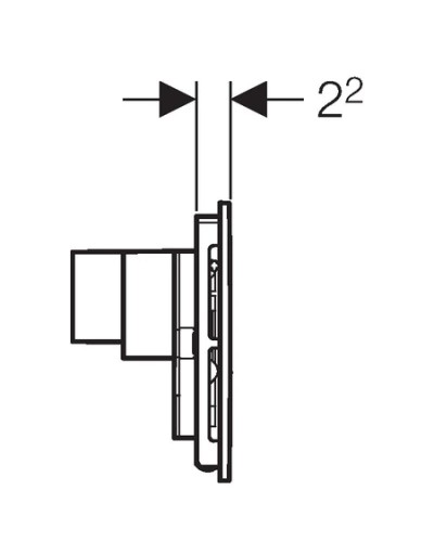 Смывная клавиша Geberit Sigma40 белый/матовый алюминий для двойного смыва со встроенной системой удаления запаха 115.600.KQ.1