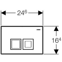 Смывная клавиша Geberit Delta50 белый для двойного смыва 115.135.11.1
