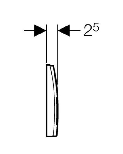 Смывная клавиша Geberit Delta50 матовый хром для двойного смыва 115.135.46.1