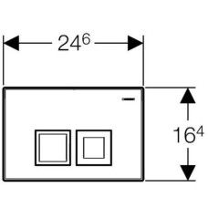 Смывная клавиша Geberit Delta50 матовый хром для двойного смыва 115.135.46.1
