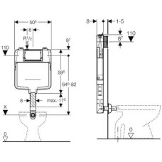 Смывной бачок, скрытого монтажа Geberit (UP320) 109.771.00.1