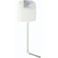 Смывной бачок SantiLine SL-02 с клавишей смыва Хром