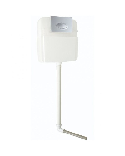 Смывной бачок SantiLine SL-02 с клавишей смыва Хром