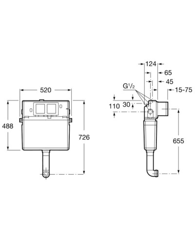 Смывной бачок скрытого монтажа Roca Basic Tank 890090200