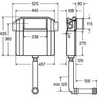 Смывной бачок скрытого монтажа модель 8864.4 Viega Visign 622220