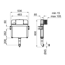Смывной бачок скрытого монтажа Noken Smart Line N386000051
