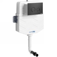 Смывной бачок WasserKRAFT Aller 10TLT.031.ME.MB01 для унитаза с Черной матовой клавишей смыва