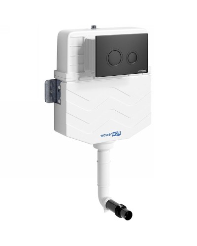 Смывной бачок WasserKRAFT Aller 10TLT.031.ME.MB01 для унитаза с Черной матовой клавишей смыва