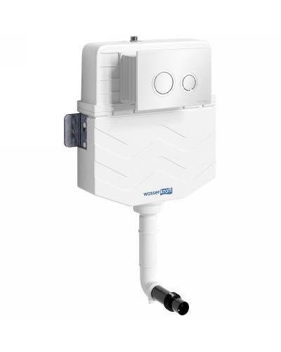 Смывной бачок WasserKRAFT Aller 10TLT.031.ME.WH01 для унитаза с Белой клавишей смыва