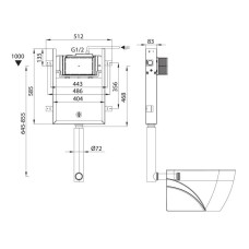 Смывной бачок скрытого монтажа IDDIS Profix PRO000Ci32