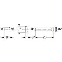 Удлинитель колена смыва Geberit 118.026.21.1