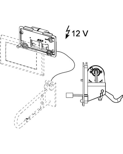 Механизм дистанционной активации смыва унитаза для проводных электронных кнопок, питание от сети 12 В Tece TECEplanus 9240357
