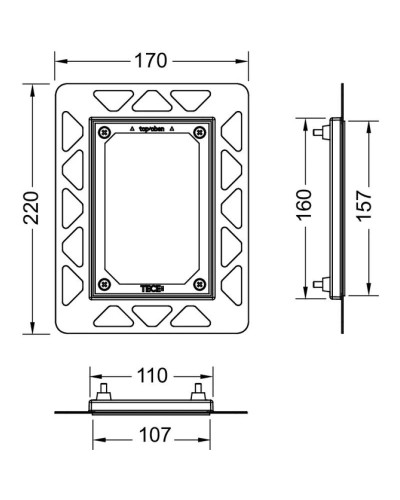 Монтажная рамка белый Tece TECEfilo 9242041