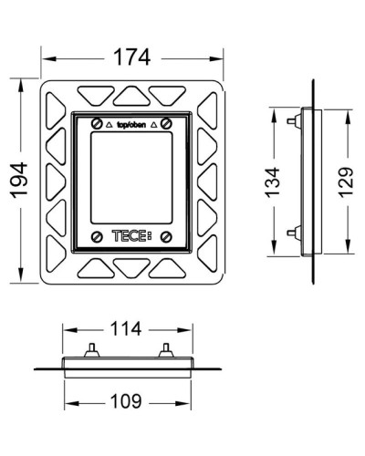 Монтажная рамка глянцевый хром TECE 9242649