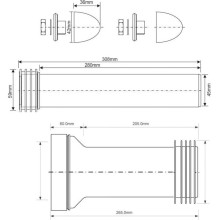 Впускной и смывной гарнитуры McALPINE FP45R-KIT3