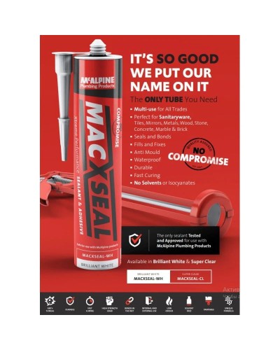 Силиконовый герметик белый 290 мл McALPINE MACXSEAL-WH