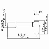 Сифон для раковины WasserKRAFT A095 Темная бронза