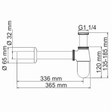 Сифон для раковины WasserKRAFT A095 Темная бронза