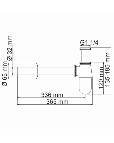 Сифон для раковины WasserKRAFT A095 Темная бронза