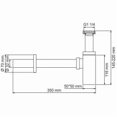 Сифон для раковины WasserKRAFT A096 Светлая бронза