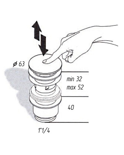 Донный клапан Migliore Ricambi 17952 click-clack Хром