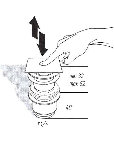 Донный клапан Migliore Ricambi 17955 click-clack Хром