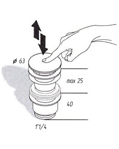 Донный клапан Migliore Ricambi 17947 click-clack Бронза