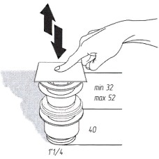 Донный клапан Migliore Ricambi 17956 click-clack Хром