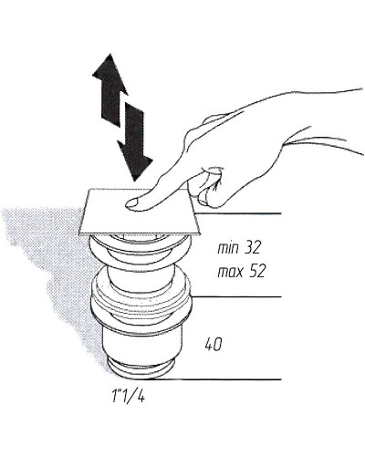 Донный клапан Migliore Ricambi 17956 click-clack Хром
