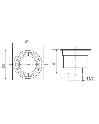 Душевой трап Migliore Ricambi 20210 с решеткой Хром
