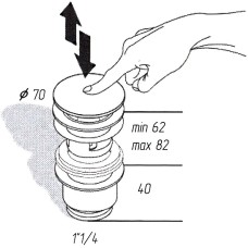 Донный клапан Migliore Ricambi 17954 click-clack Хром