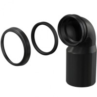 Колено выпускное для унитаза Alcaplast M906 Черное