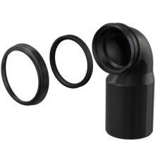 Колено выпускное для унитаза Alcaplast M906 Черное