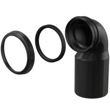 Колено выпускное для унитаза Alcaplast M906 Черное