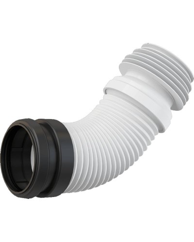 Колено выпускное для унитаза Alcaplast M9006 Белое Черное