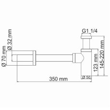 Сифон для раковины WasserKRAFT Mindel A150 Белый матовый
