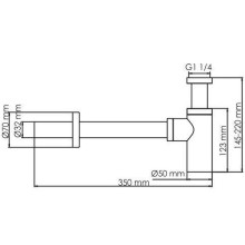 Сифон для раковины WasserKRAFT Aisch A170 Золото матовое