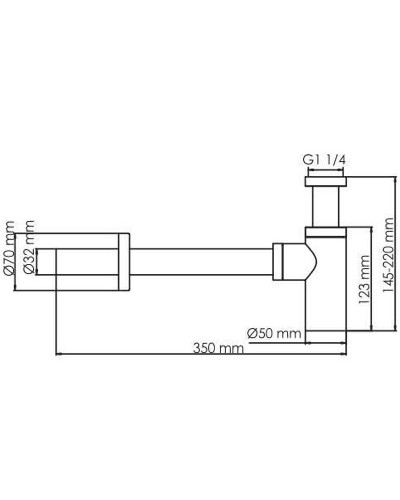 Сифон для раковины WasserKRAFT Aisch A170 Золото матовое