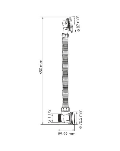 Слив-перелив WasserKRAFT Abens A159 click-clack Черный матовый